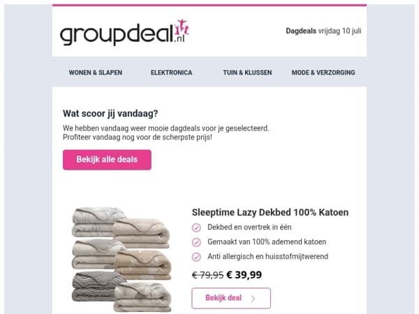Ontdek de beste deals van vandaag!