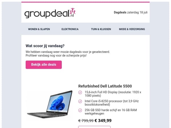 Ontdek de beste deals van vandaag!