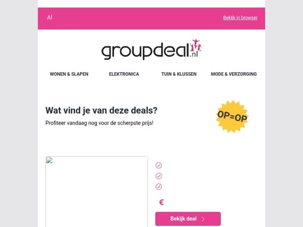 Iedere dag de beste aanbiedingen voor jou