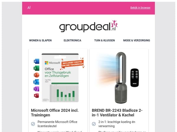 Bekijk de beste deals van deze week!