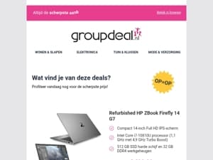 Ontdek de beste deals van vandaag!