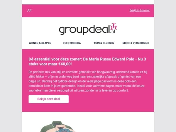 SUPERDEAL: De Mario Russo Edward Polo - 3 stuks voor maar €40,00! 👕☀️