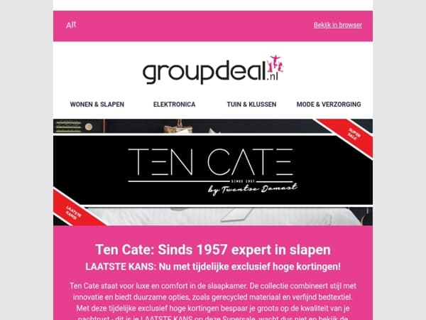 ⏰LAATSTE KANS: Ten Cate SUPER SALE! 💤🛌🏻