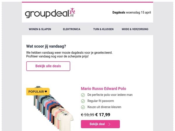 Iedere dag de beste aanbiedingen voor jou