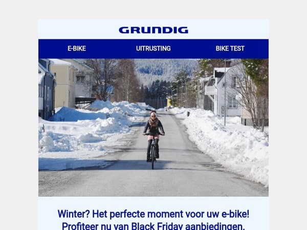 Winter? Het perfecte moment voor uw e-bike!