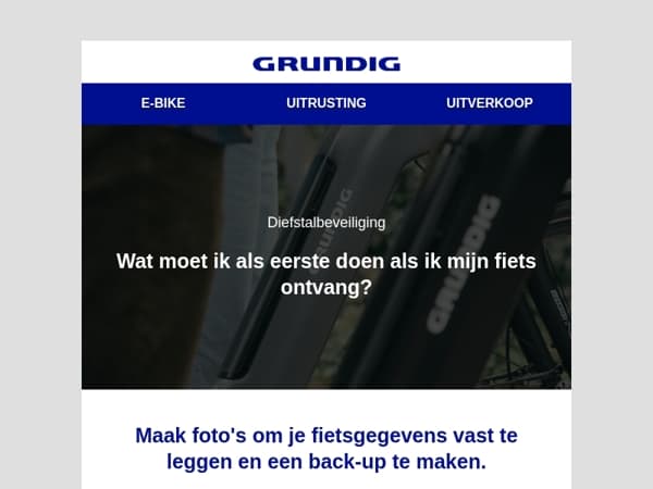 Wat moet ik als eerste doen als ik mijn fiets ontvang?