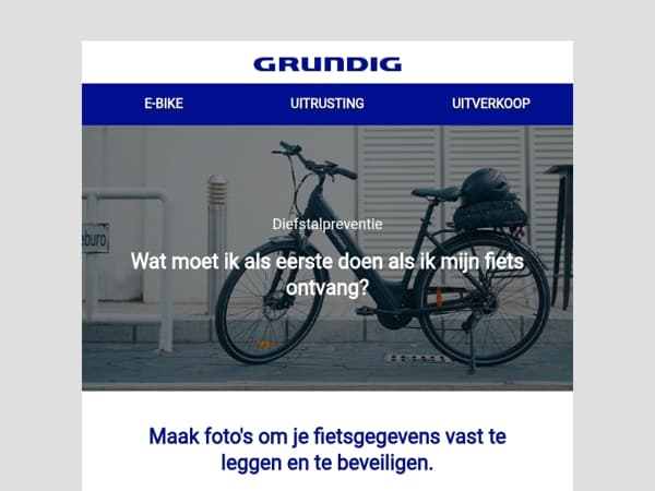 Wat moet ik als eerste doen als ik mijn fiets ontvang?