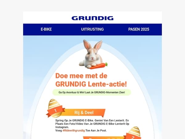 🌸 Doe mee met de GRUNDIG Lente Giveaway! 🚲