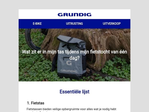 Wat zit er in mijn tas tijdens mijn fietstocht van één dag?