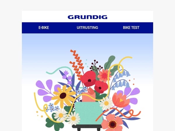 🌸 Vier het Bloemencorso met GRUNDIG! Fiets, Ontdek, Geniet 🚲