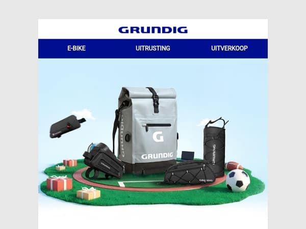 🎒Tot 54% korting. Begin schooljaar met GRUNDIG-fietstassen