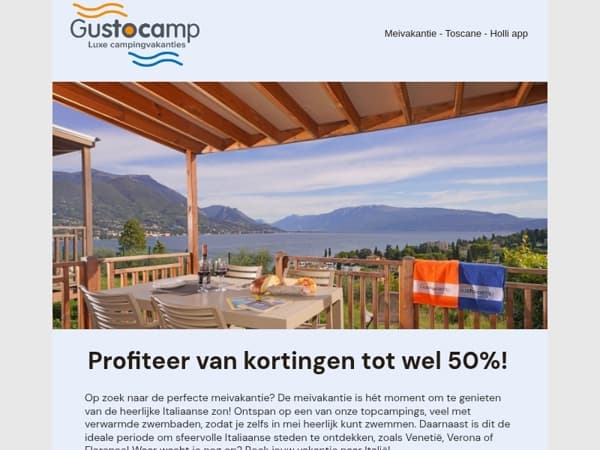 Boek nu en ontvang tot 50% korting