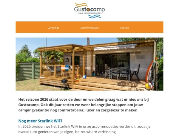 Ontdek wat er nieuw is bij Gustocamp in 2026 ✨