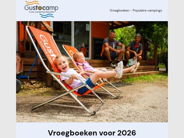 Boek nu je luxe camping vakantie voor 2026