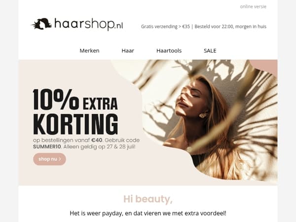 Extra korting tijdens jouw payday 🎉