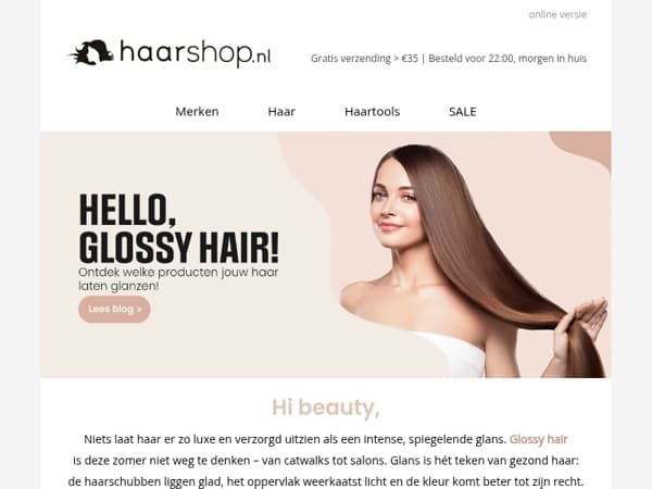 Trending now: glossy hair 🔥