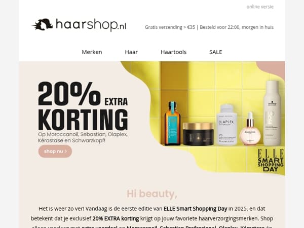 ELLE Smart Shopping Day: krijg 20% EXTRA korting 🔥