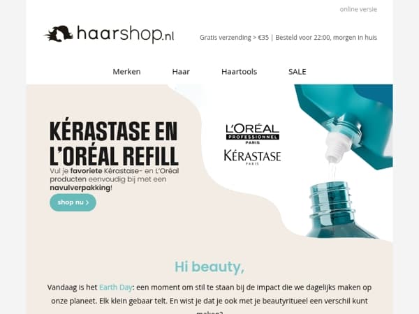 Shop jouw favoriete refills van Kérastase & L'Oréal  ♻