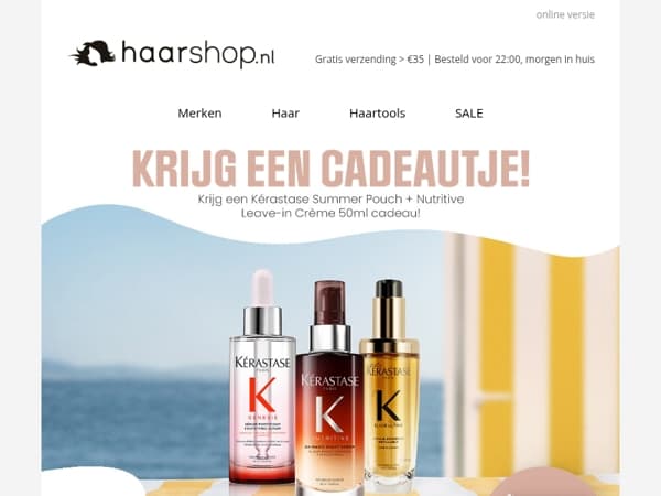 beauty, wil jij een GRATIS Summer Pouch & leave-in van Kérastase? 😱