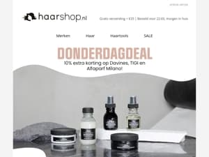 10% EXTRA korting op Davines, TIGI én Alfaparf Milano 💥
