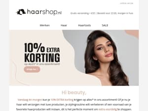 beauty, je shopt nu met 10% EXTRA korting!  ✨