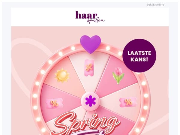 Laatste kans om aan het rad te draaien 💝