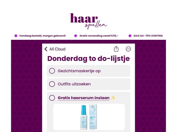 Deze wil je vandaag afvinken ✅
