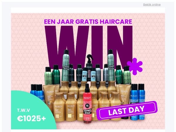 Laatste kans op een jaar lang GRATIS Redken! 💗