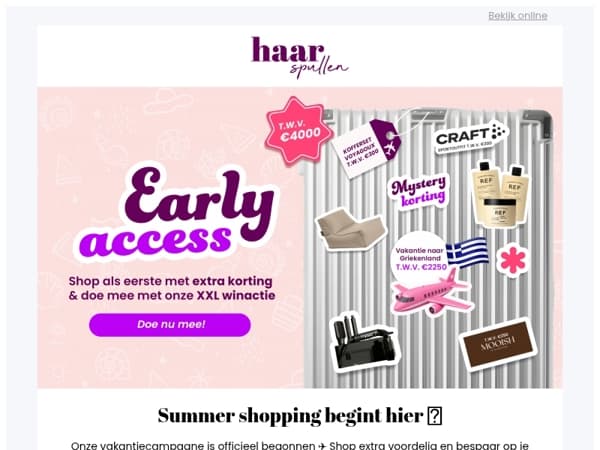 Niet vergeten: jouw vakantievoordeel wacht nog ☀️
