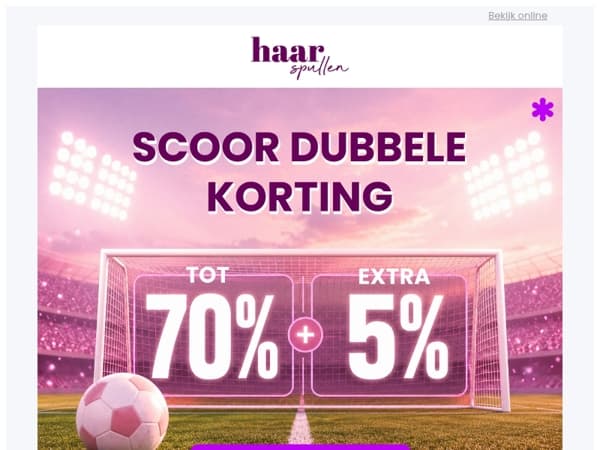 Hey you, Er staat een dubbele korting voor je klaar 🏆