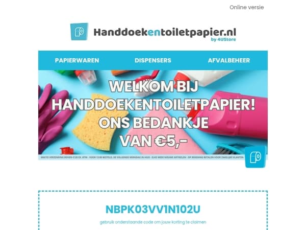 Jouw €5,- kortingscode! 💸 🥳