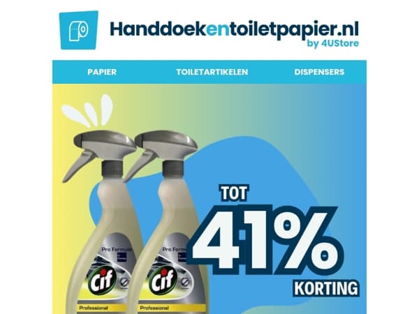 Grote schoonmaak? Grote kortingen op A-merken🧼
