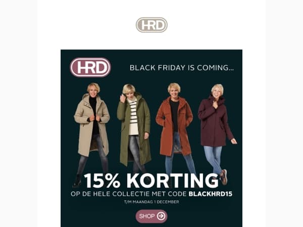 LAATSTE DAG : ALLEEN VANDAAG NOG 15% KORTING OP DE GEHELE COLLECTIE