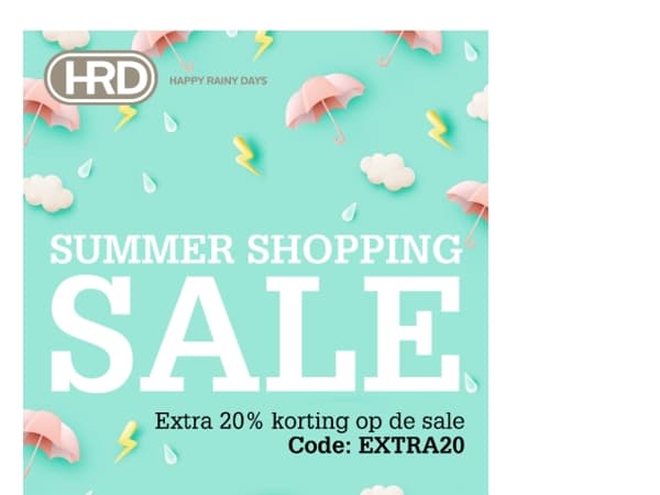 EXTRA KORTING OP SALE @ HappyRainyDays.