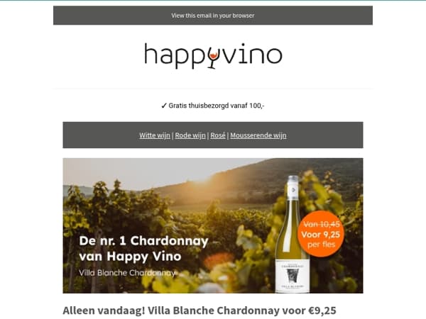 LAATSTE KANS: Villa Blanche Chardonnay deal. nu voordelig