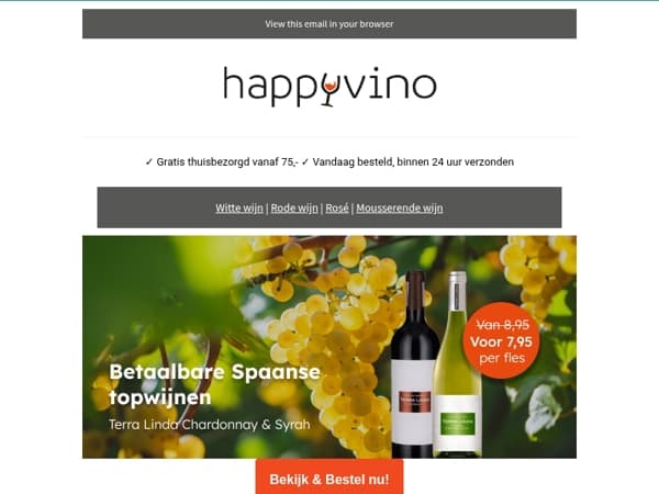 🍷 ACTIE VERLOOPT VANDAAG: Terra Linda wijnen!