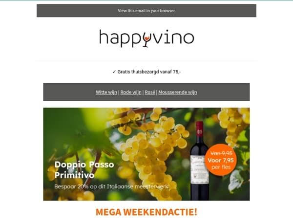 MEGA weekendactie: Doppio Passo Primitivo