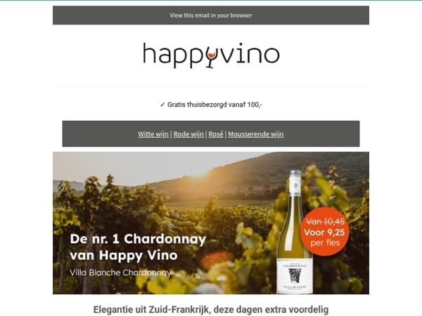 Villa Blanche Chardonnay nu voor €9,25!