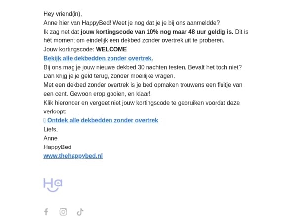 Update over je kortingscode