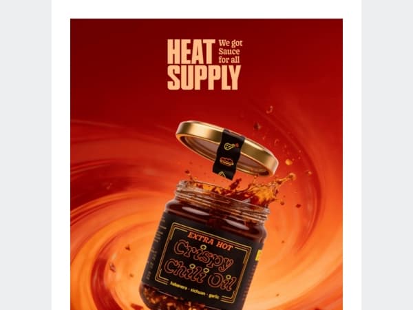 ATTENTION HOTHEADS! 🥵 NEW: HEATSUPPLY'S EXTRA HOT CRISPY CHILI OIL