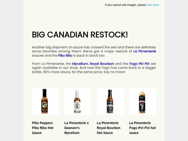 Big Canadian Restock ALERT! 🇨🇦🌶️