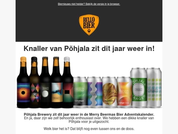 Põhjala zit dit jaar in jouw Bier Adventskalender 🍺