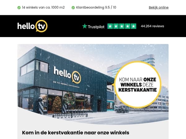 Bezoek HelloTV in de kerstvakantie
