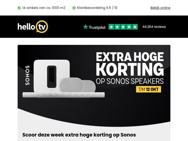 Sonos is deze week superscherp geprijsd!