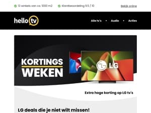 Scoor hoge korting op LG tijdens de Kortingsweken