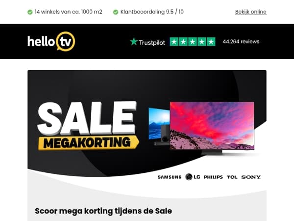 Scoor mega korting tijdens de Sale