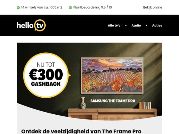 Samsung The Frame Pro - maak van je muur een meesterwerk