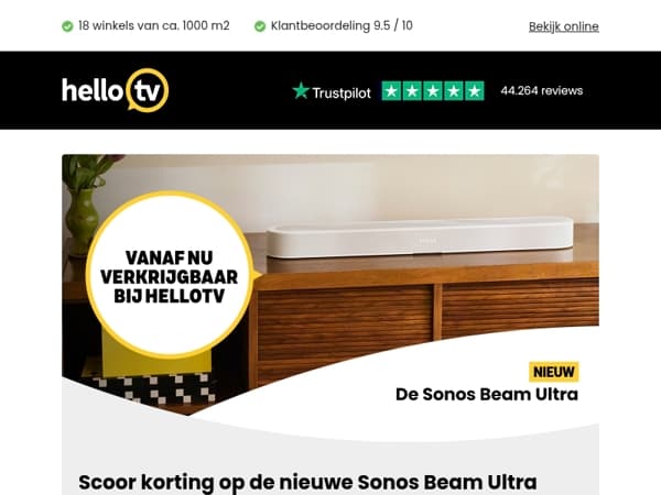 Maak kennis met de nieuwe Sonos Beam Ultra
