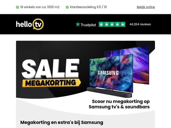 Samsung Sale bij HelloTV