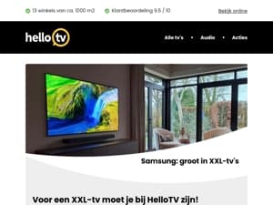 Scoor nu hoge korting op jouw Samsung XXL-tv